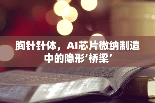 胸针针体，AI芯片微纳制造中的隐形‘桥梁’