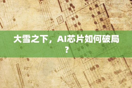 大雪之下，AI芯片如何破局？