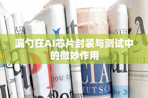漏勺在AI芯片封装与测试中的微妙作用