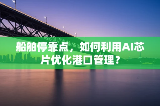 船舶停靠点，如何利用AI芯片优化港口管理？