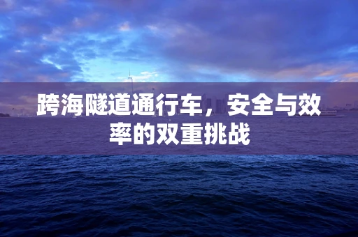 跨海隧道通行车，安全与效率的双重挑战