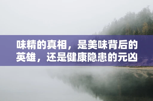味精的真相，是美味背后的英雄，还是健康隐患的元凶？