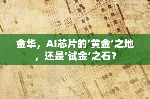 金华，AI芯片的‘黄金’之地，还是‘试金’之石？