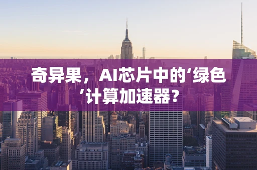 奇异果，AI芯片中的‘绿色’计算加速器？