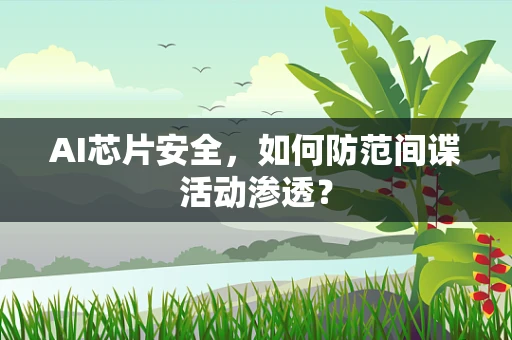 AI芯片安全，如何防范间谍活动渗透？