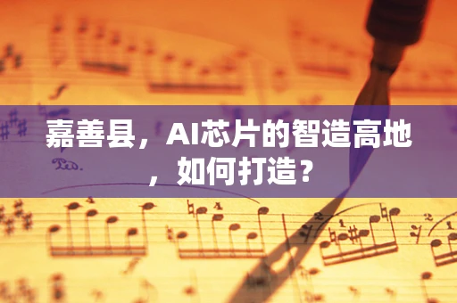 嘉善县，AI芯片的智造高地，如何打造？