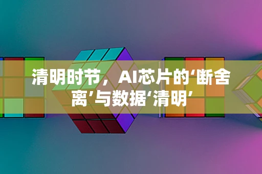 清明时节，AI芯片的‘断舍离’与数据‘清明’