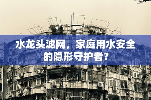 水龙头滤网，家庭用水安全的隐形守护者？